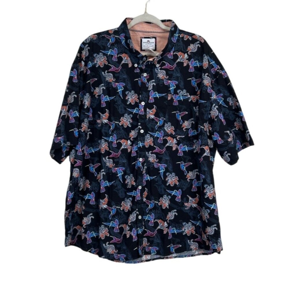 Ditch Plains by Ricky Signh Mens Size 4x Shirt Short Sleeve Tropical Birds NEW